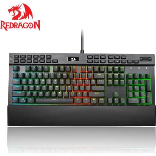 Redragon USB mechanical gaming keyboard ergonomic 131 Keys Programmable RGB backlit light Full key anti-ghosting gamer PC K550
