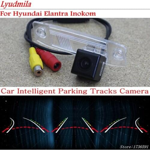 Lyudmila Car Intelligent Parking Tracks Camera FOR Hyundai Elantra Inokom HD Back up Reverse Camera Rear View Camera