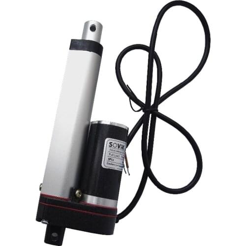SOViK 4 inch Stroke Micro Linear Actuator 24V DC Quiet Fast Electric Multi-function Heavy Duty Actuator 750N/ 165lbs Max Lift