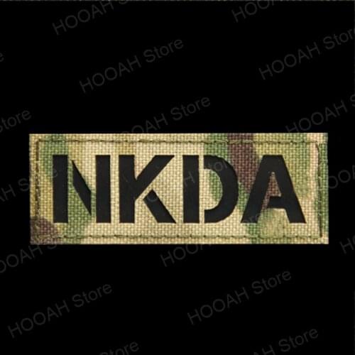 NKDA patchNo Known Drug Allergy Patch Laser hollow Velcro badge reflective IR PATCH armband backpack badge cap sticker