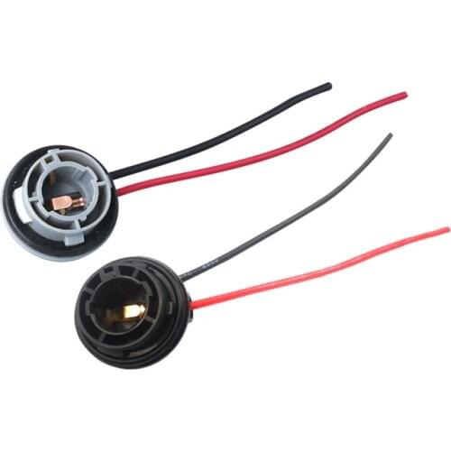 2Pcs 1156 Bulb Socket BAU15S BA15S Lamp Holder PY21W P21W Adapter Connector With Wire For Turn Signal Light Base Car Accessories