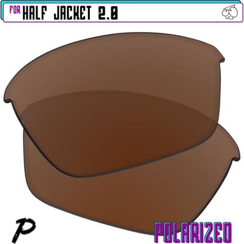 EZReplace Polarized Replacement Lenses for - Oakley Half Jacket 2.0 Sunglasses - Brown P