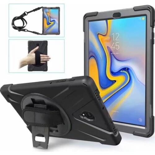 Kids Shockproof Heavy Duty Hand Silicone Case for Samsung Galaxy Tab A 8.0 2017 T380 T385 Tablet Cover Strap+Shoulder Strap +pen