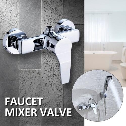 Bathroom Shower Faucet Mixer Single Handle Valve Hot Cold Wall Mounted Adjustable Shower Head Diverter Valve Accessories