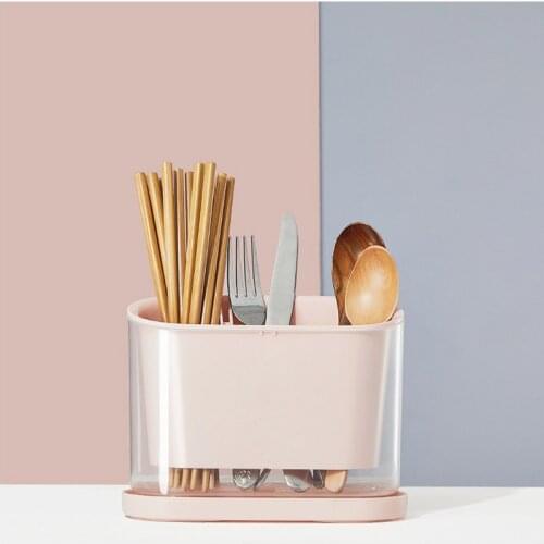 Kitchen Chopsticks Cage Plastic Drain Fork Spoon Racks Multi-function Desktop Cutlery Organizer For Kitchen Home Storage Rack