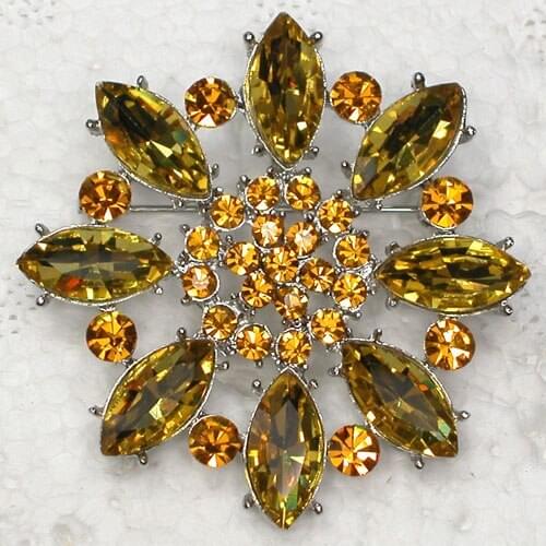 Rhinestone Flower Pin brooches C2071 G