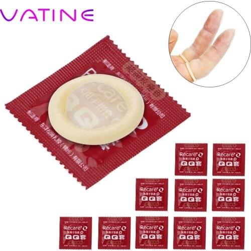 VATINE 10 Piece/set Finger Sleeves Female Masturbation Latex Condoms Flirt Vagina Stimulation Adult Products Sex Toys for Women