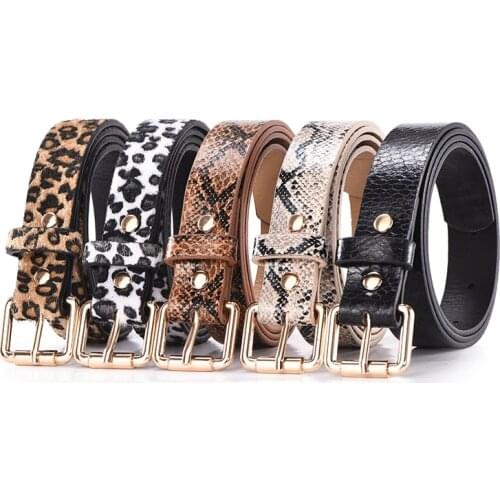 High Quality Womens 100x2.3cmPu Leather Snakeskin Belt Ladies 2020 Popular Designer Belt Fashion Ladies Dress Jeans