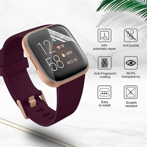 1/3pcs/5pcs Full Coverage TPU Films Explosion-proof LCD HD/Frosted/Hydration Full Cover Screen Protector Film For Fitbit Versa 2