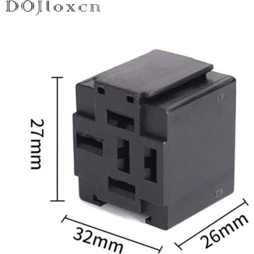 1 Set 5 Pin Automotive Female Connector Relay Mount Horn Relay Flame Retardant, High Temperature Resistance 40A DJ7059-6.3-21