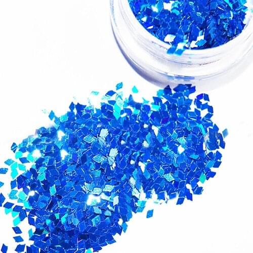 12 Colors Nail Art 3D Rhombus Glitter Shape Sequins Powder Nails Tip Decoration 1 Set Nail Manicure Glitter