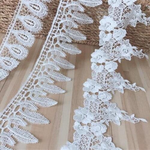 1 Yard White Venice Lace, Feather Lace Trim, Leaves Tassel Fringe Lace, Flower Trims, Lace Earrings