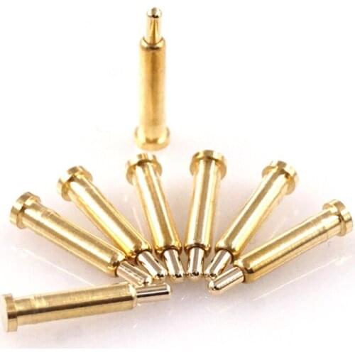 10pcs Spring Loaded Pogo Pin Connector Diameter 2.0 mm x 9.0 mm height SMT / SMD PCB Machined Single Pin 1u 50g force Vertical