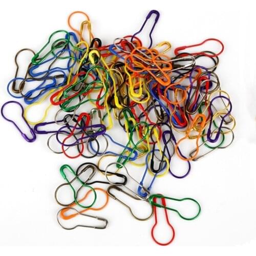 100pcs/lot batch colorful knitting crochet locking handtag safety pins sewing tool needle clips DIY handicraft accessories