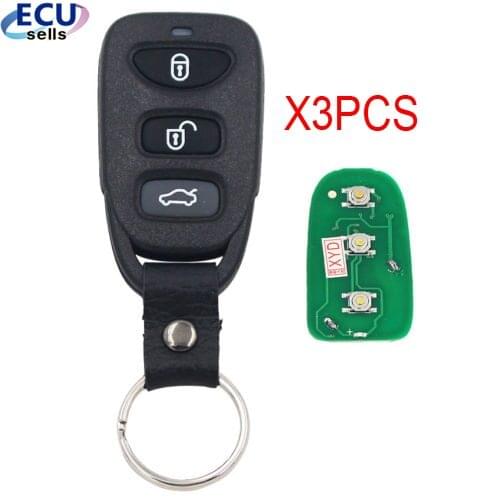 3PCS X Replacement Keyless Entry Remote Key Fob 3 Button 433Mhz for Hyundai Kia Carens