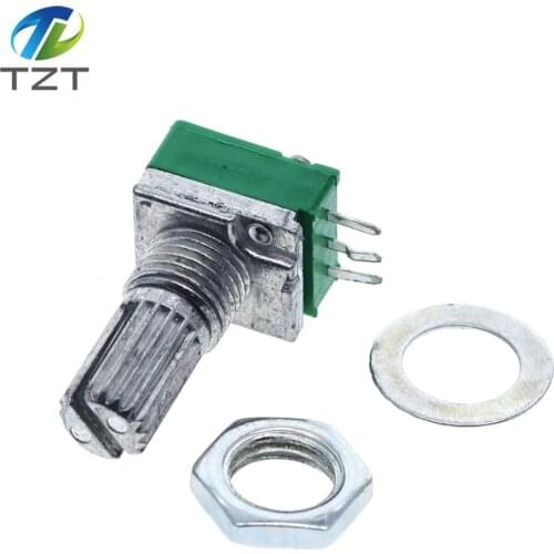 5PCS RK097N B5K B10K B20K B50K B100K 5K 10K 20K 50K 100K with a Switch Audio 3pin Shaft 15mm Amplifier Sealing Potentiometer