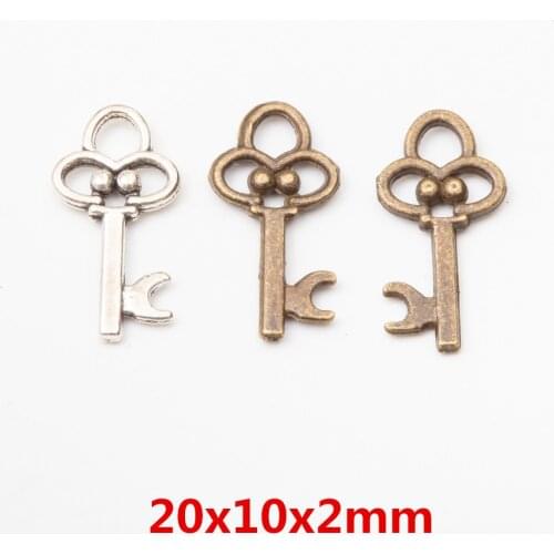 80pcs China Supplier metal alloy skeleton keys charms for keychain 5730