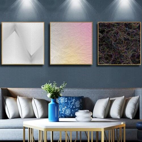 Abstract Color Line Visual Art Hanging Picture Poster Canvas Print Painting Wall Art Living Room Home Decoration