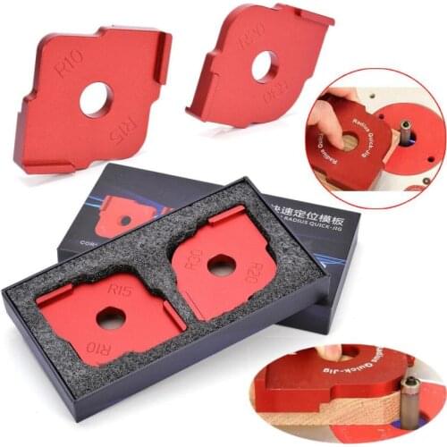 Woodworking Trimming Radius Jig Router Table Bit Corner Jig Templates Engraving Machine Locator Radius Corners R10 R15 R20 R30