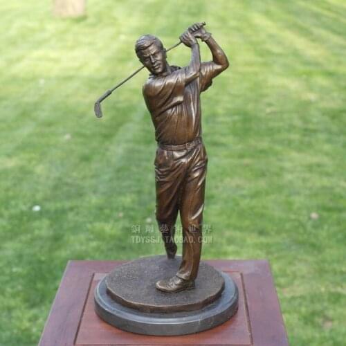 Golf sports men copper sculpture crafts series Home Furnishing Decor gift ornaments