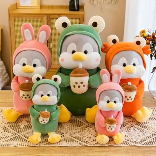 Kawaii Cross-dressing Fat Bean Penguin Plush Children Soft Stuffed Toys Doll Kids Toy Decorations Birthday For Children Gifts