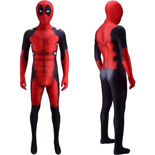 Deadpool Costume Cosplay Halloween Costumes Lycra Spandex Superheros Zentai Suit Deadpool Costume Cosplay for Adult Kids