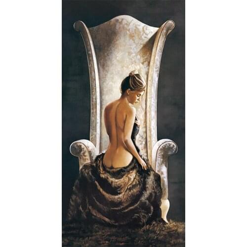 Beautiful Womans Back Diamond Painting Portrait Round Full Drill High Chair Nouveaute DIY Mosaic Embroidery 5D Cross Stitch