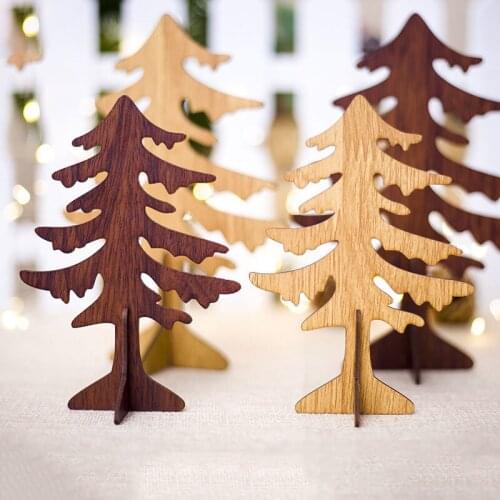 Creative DIY Christmas tree Deer Wooden Craft Xmas Ornament Childrens Gifts New Year Party Decor Home Table Decoration navidad