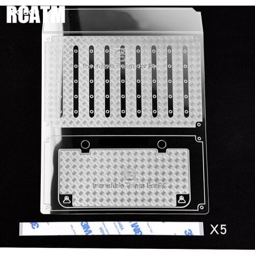 Stainless Trunk Cover Steel Anti-slip Board Metal Decorative Piece for 1/10 RC Crawler Car TRX6 G63