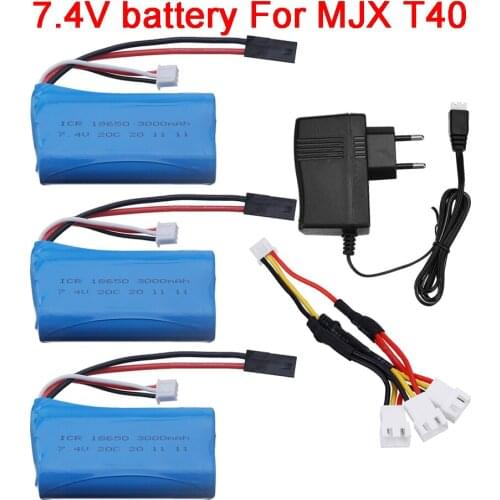 7.4V 3000mah li-ion battery 18650 for MJX T40 T40C F39 F49 T39 BG1518 BG1513 BG1515 BG1507 BG1506 1/12 RC truck Car Boat gun toy