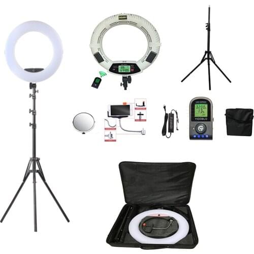 Selfie Ring Light 18inch Yidoblo FE-480II 96W Led Ring Light Tripod In Photographic Lighting Makeup Light Led Video Ring Lamp