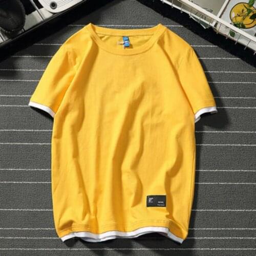 2019 new Men couple short-sleeved shirt cotton loose casual fashion comfortable large size youth wild t-shirt mens clothing