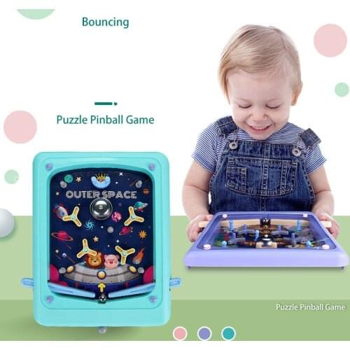 Pinball Desktop Games Machine Cartoon Children Gifts Educational Toy Labyrinth Beads Ejection Peer Interaction Random Style