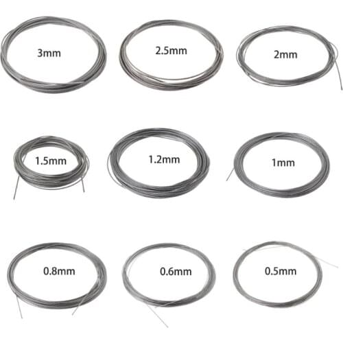 10m 1.5mm-3mm 304 Stainless Steel Wire Rope Soft Fishing Lifting Cable 7x7 Clothesline