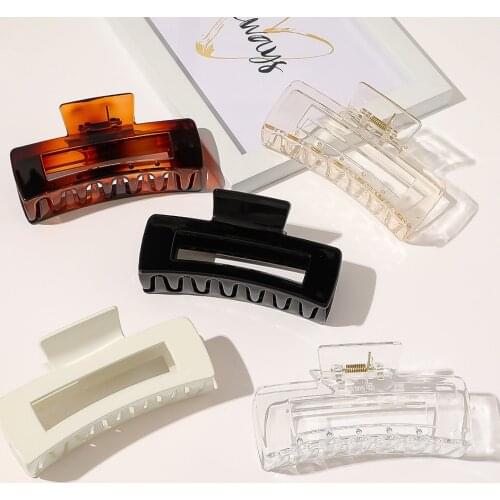 New Fashion Large Simple Geometric Wild Acrylic Vintage Hair Clamps Hair Crab for Women Girls Hair Accessories Headwear