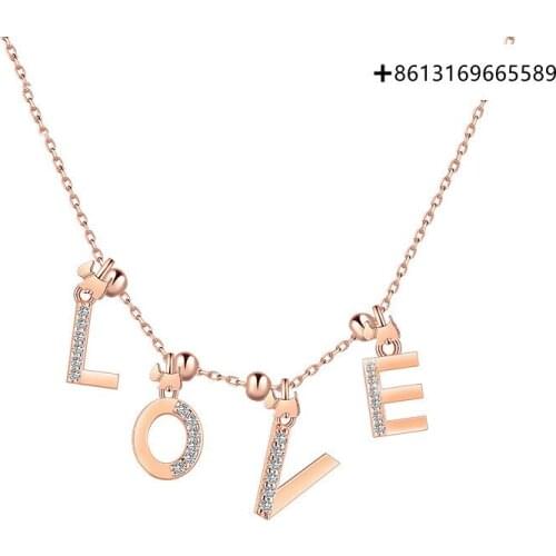 New S925 Silver Alphabet Pendant Free Combination A-X Pendant Couple Alphabet Pendant