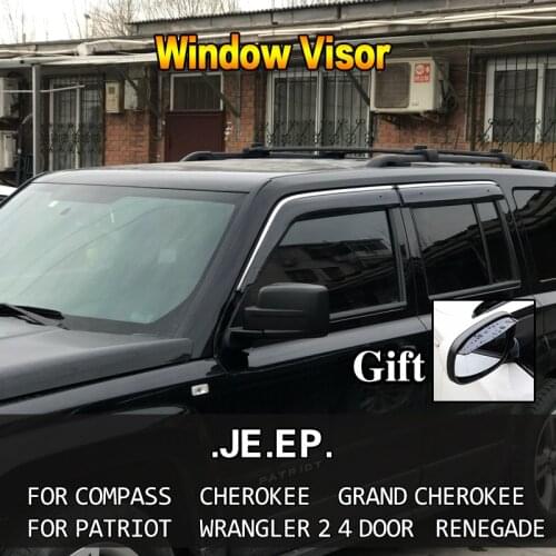 Window Visor Vent Sun Rain Deflector Guard For JEEP Compass Cherokee Grand Cherokee Patriot Wrangler 2 4 DOOR Renegade