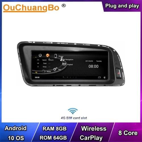 Ouchuangbo 8.8 Inch 4G Car Stereo GPS Radio Head Unis For Audi Q5 SQ5 2009-2015 With 8 Cores 8GB 64GB Android 10 OS CarPlay