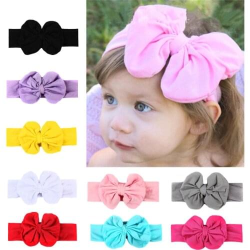 Headband 1 PC Chic Girl Hair Bow Elastic Cotton Headbands Hot-sale Soft Hair Accessories For Kids Headwear 2018 Bandeau