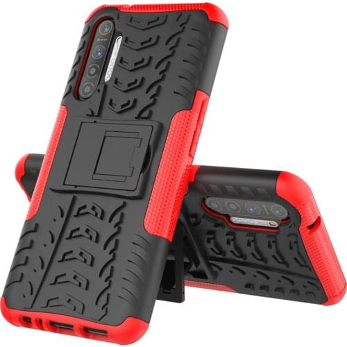 Shockproof Phone Case For OPPO Realme 3 5 Pro XT C2 X K3 Rugged Heavy Duty Stand Armor Cases Hard PC TPU Hybrid Back Cover Coque