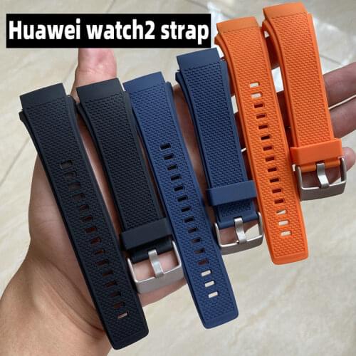 Soft Silicone Watch Band Wrist Strap Replacement Watchbands For Huawei Watch 2 Watch2 Fashion Smartwatch Belts Bracelet