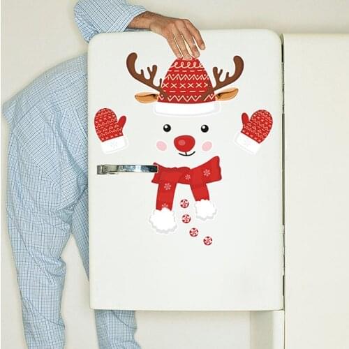 Christmas Window Clings Wall Sticker Decals Reindeer Decals For Home Office Party Decorations Cartoon Cute Christmas Stickers