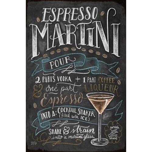 JMINE Div 5D Blackboard Chalkboard Glass tea Full Diamond Painting cross stitch kits art Scenic 3D paint by diamonds