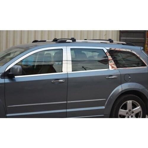 Car styling stainless steel window trim window garnish pillar trim for Dodge Journey car sticker