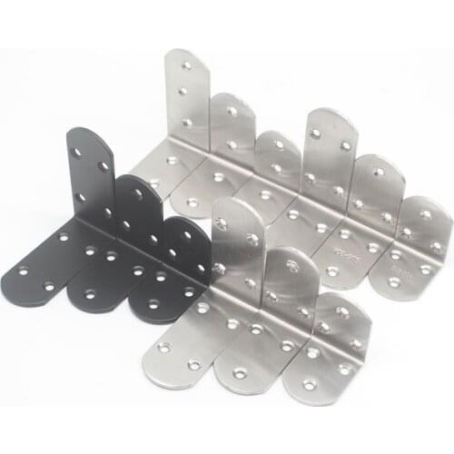 Stainless Steel Corner Code 90 Degree Right Angle Holder Triangle Shelf Support Furniture Connection Piece Accessories