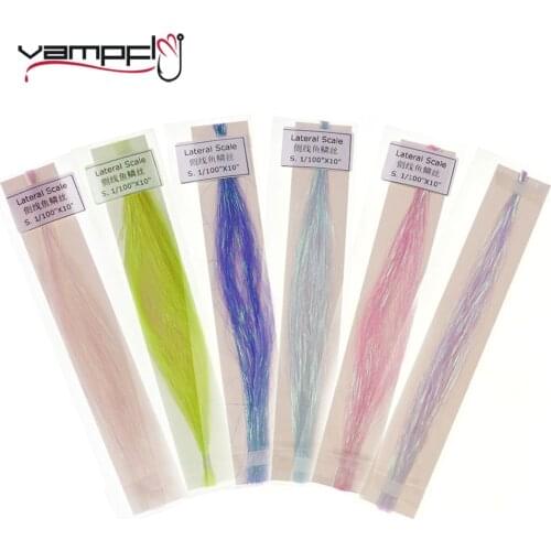 Vampfly 1Bag 0.2MM Crimped Fibers With Maximum Lateral Scale Line Gliss Flash Saltwater Baitfish Streamer Fly Tying Material