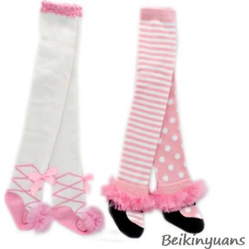 Spring and Autumn Baby Girl Lace Pantyhose Girls Princess Trousers Female Baby Trousers Cotton Stockings Lace Stripes