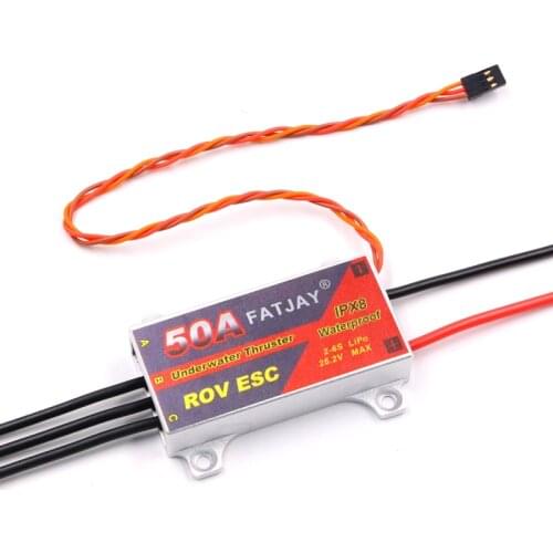 IPX8 waterproof brushless ESC 50A 2-6S no signal receiver wire Plug and Play PNP available for ROV underwater thruster