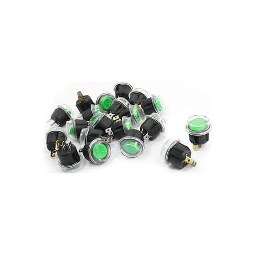 Free shipping!Free shipping !20Pcs Green Lamp SPST 3Pin 2Position Soldering Waterproof Boat Rocker Switches