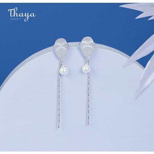 Thaya Fashion Jewelry For Women Fish Scales Earring Dangle Zircon Silver Color Piercing Earring Design Jewelry 2020 Trend Gift